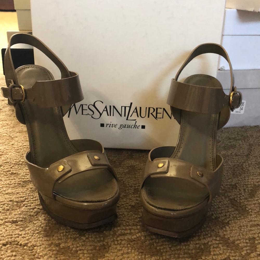 Yves Saint Laurent Olive Heels